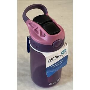 Contigo Aubrey Kids Water Bottle 14 oz Leak-Proof Spill-Proof Purple Travel NEW‎